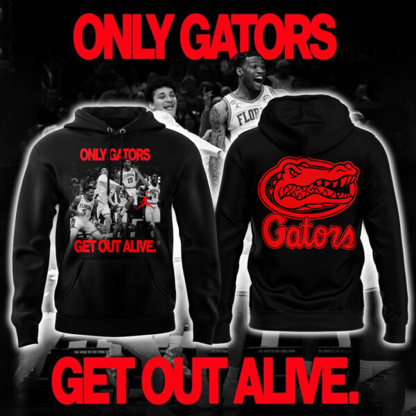 Only Gators Get Out Alive Hoodie Best Gifts For Florida Gators Fans For Men-1