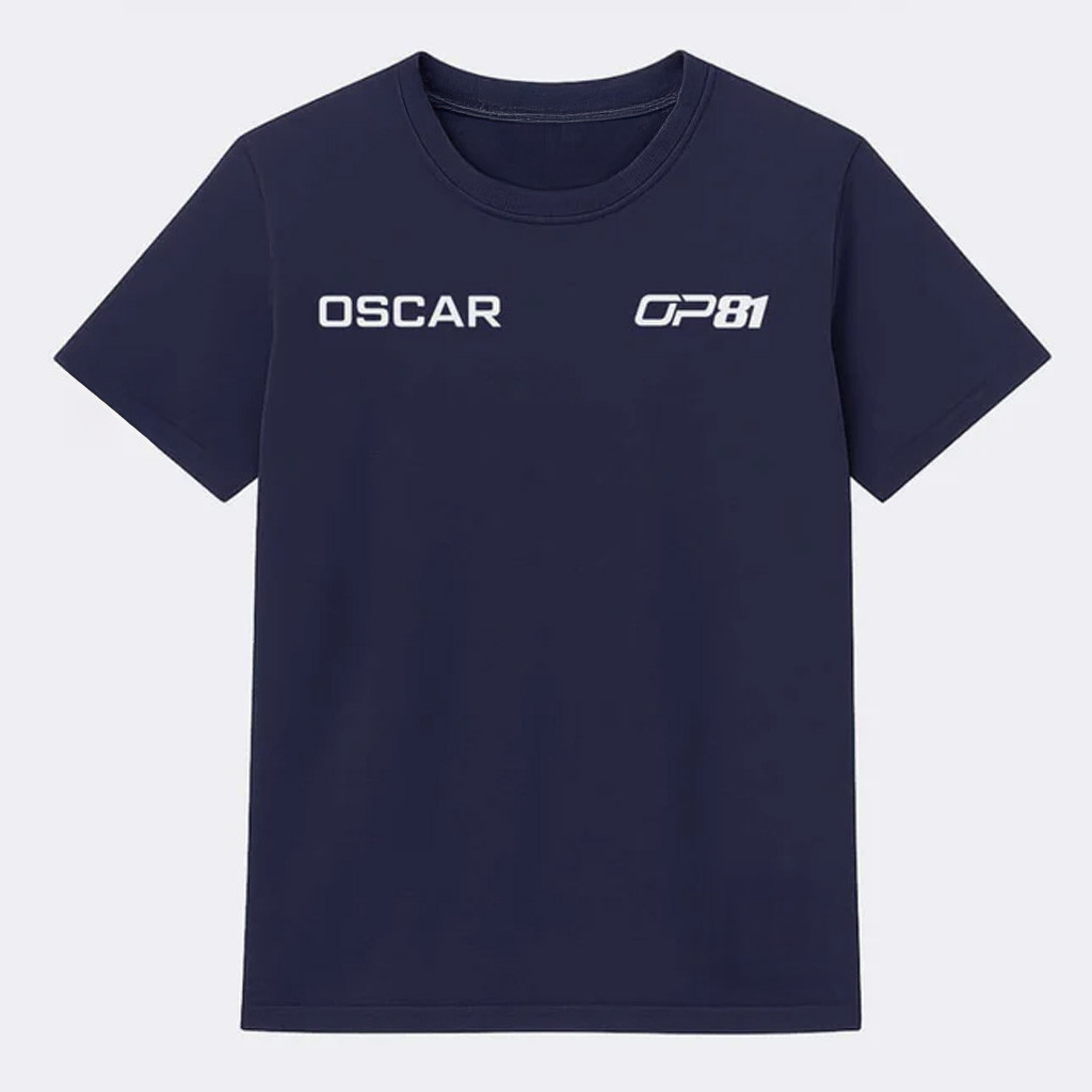 Oscar Piastri Merch Signature T-Shirt Christmas Presents For Boyfriend-1