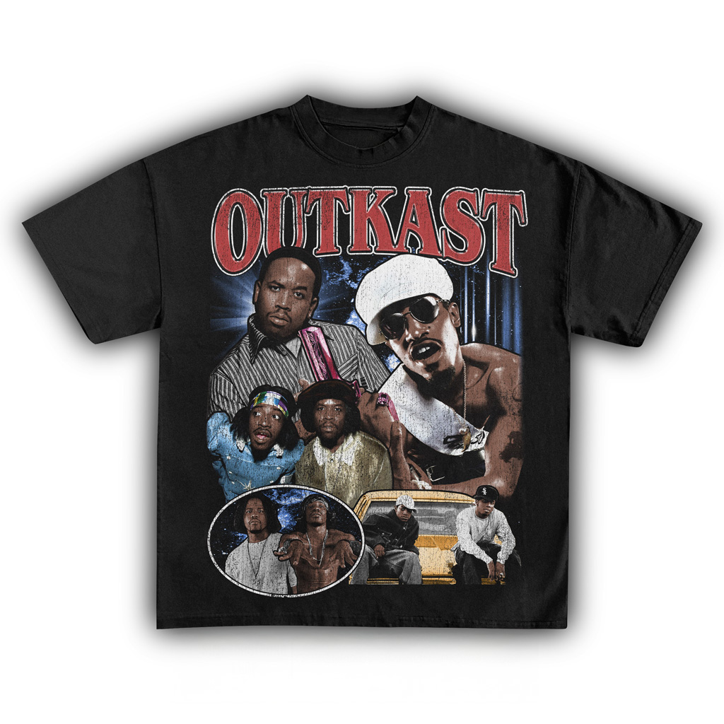 OutKast Vintage T-Shirt Black Fan Merch Christmas Gifts For Hip Hop Duo Fans-1