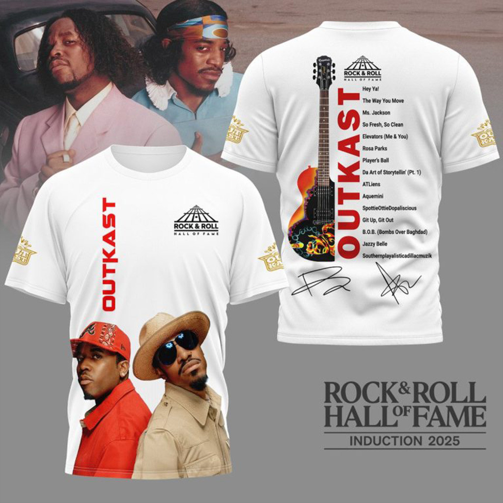 Outkast 2025 Rock And Roll Hall of Fame T-Shirt Outkast Merch Gifts For Father-1