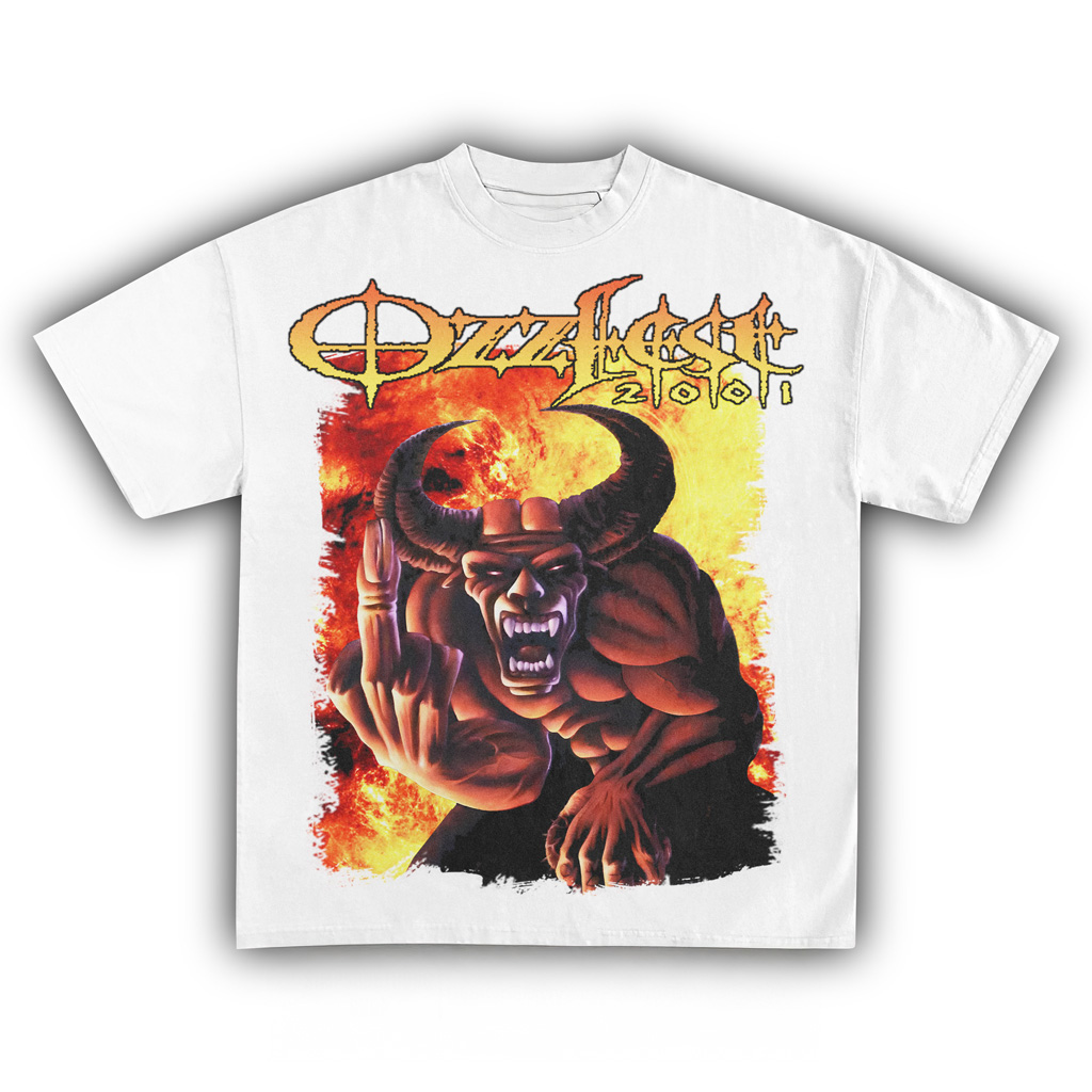 Ozzfest 2001 Vintage White T-Shirt Ozzfest Merch Gift Ideas For Brother-1