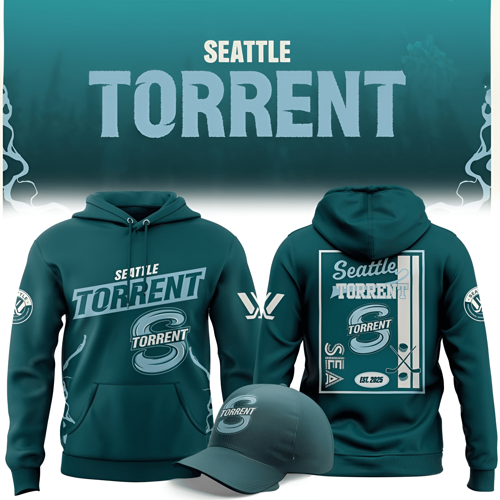 PWHL Seattle Torrent Hoodie Special Seattle Torrent Clothing Game Day Apparel Ice Hockey Gifts-1