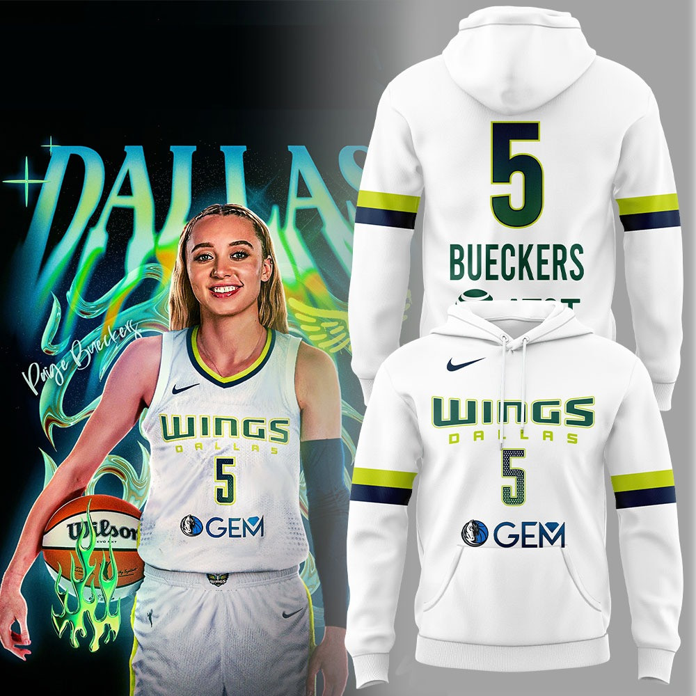 Paige Bueckers Dallas Wings Hoodie #5 Paige Bueckers Player Merch Gifts For Fans-1