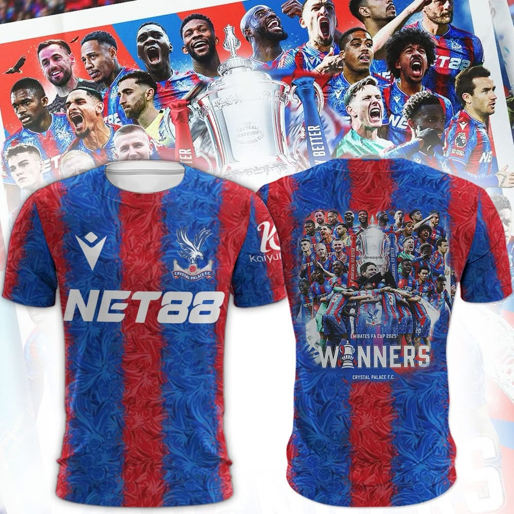 Palace Reigns FA Cup 2024 25 Champions Shirt CPFC FA Cup Winners Crystal Palace FC Fan Merch-1