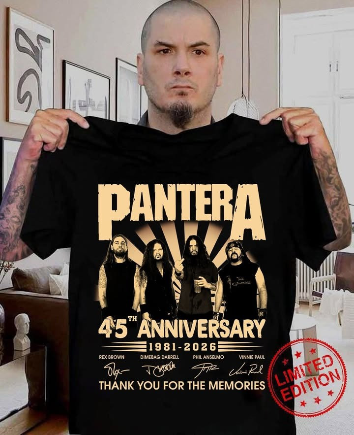 Pantera 45th Anniversary T-Shirt 1981 2026 Thank You For The Memories Shirts Gift For Fan-1