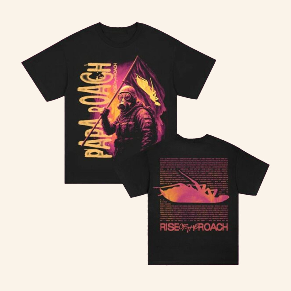 Papa Roach Merch Rise Of The Roach Soldier Shirt Best Gifts For Music Lovers-1