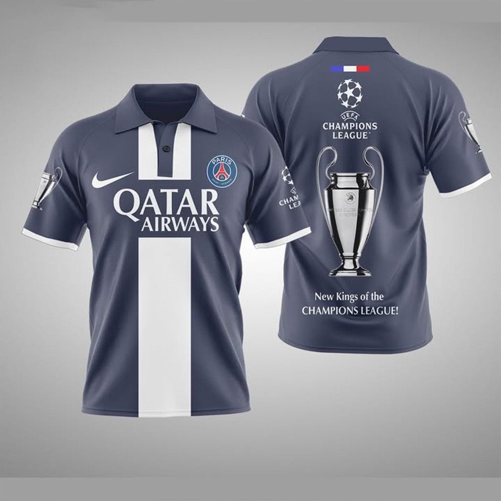 Paris Saint-Germain PSG UEFA Champions League Polo Shirt New Kings Of The Champions League-1