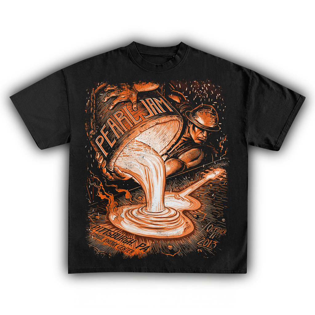 Pearl Jam Even Flow T-Shirt Black Pearl Jam Merch Christmas Gifts For Fans-1