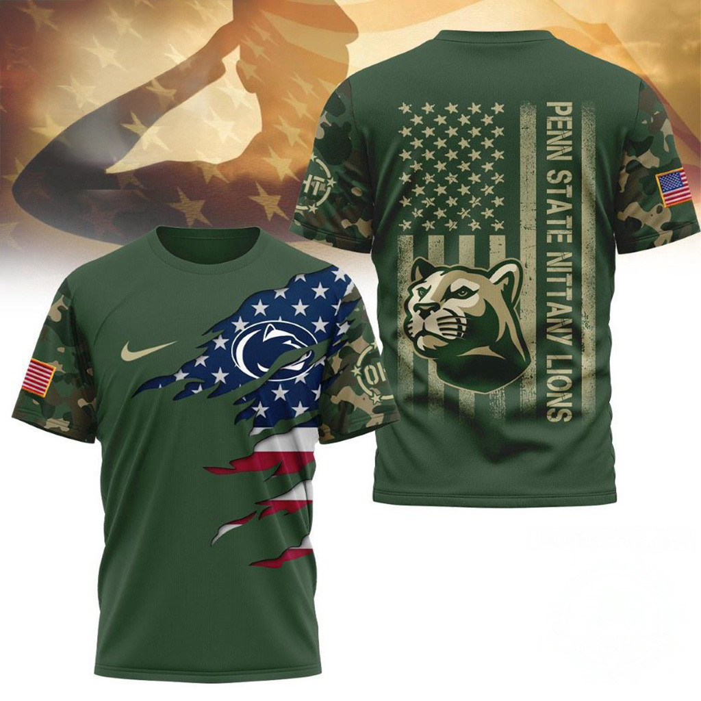 Penn State Nittany Lions 2025 NCAA Veteran Shirt Lions Merch Christmas Presents For Dad-1