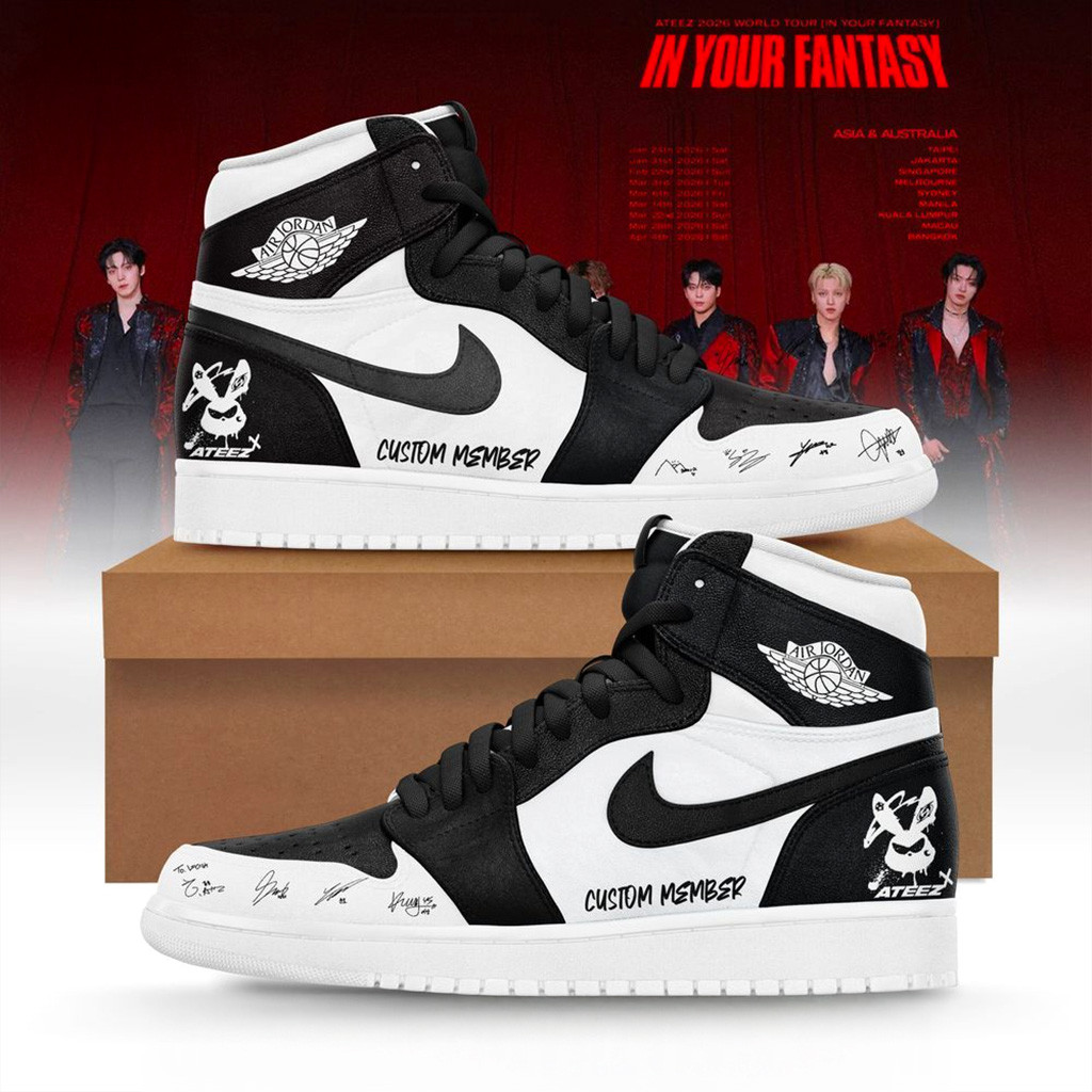 Personalized Ateez In Your Fantasy World Tour 2026 Air Jordan 1 Shoes Ateez Merch Gifts For Fans-1 Personalized Ateez In Your Fantasy World Tour 2026 Air Jordan 1 Shoes Ateez Merch Gifts For Fans-1