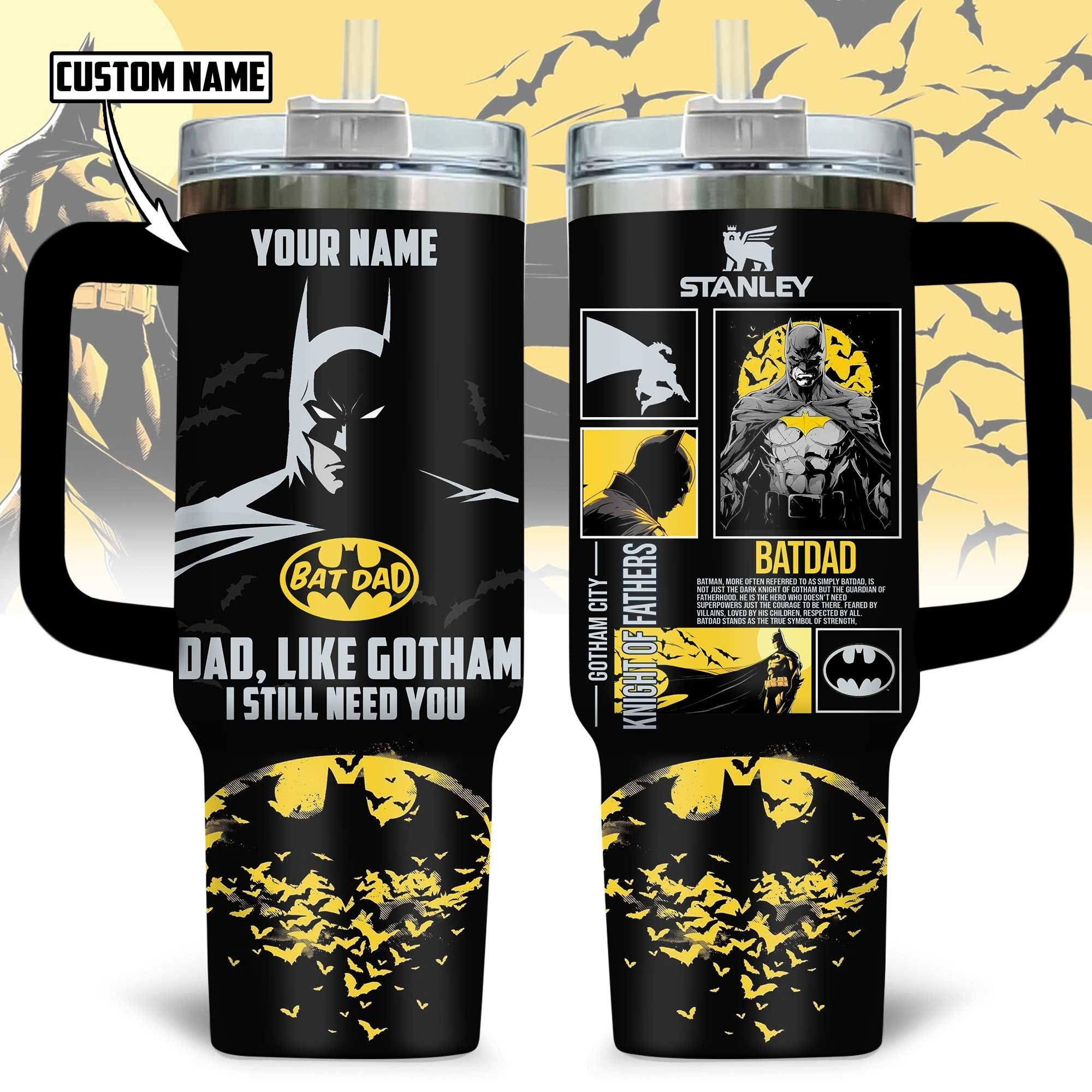 Personalized Batman Batdad I Like Gotham I Still Need You Tumble Best Father's Day Gifts-1