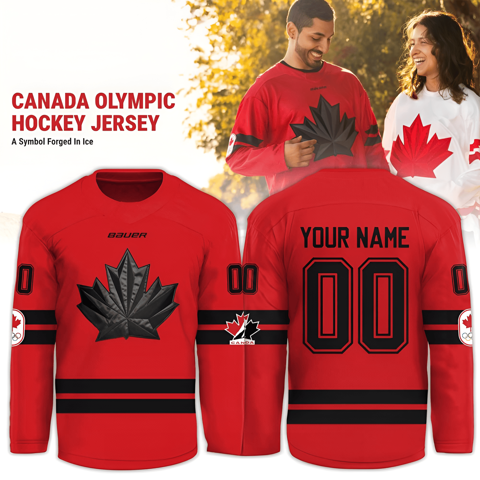 Personalized Canada Olympic 2026 Hockey Jersey Bauer Hockey Merch Olympic Lovers Gifts-1 Personalized Canada Olympic 2026 Hockey Jersey Bauer Hockey Merch Olympic Lovers Gifts-1
