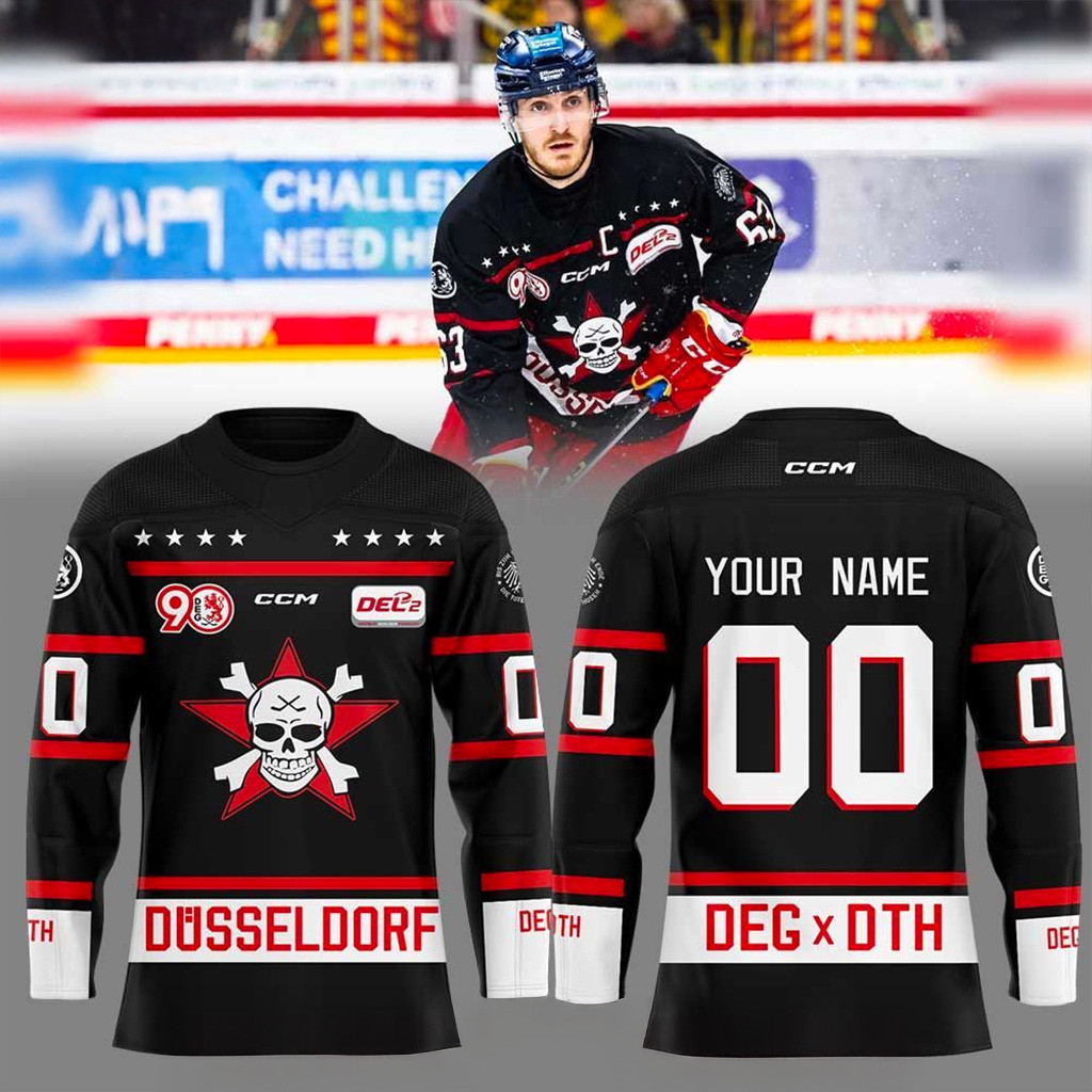 Personalized DEG Eishockey x DTH Perfect Uniform Hockey Jersey Fan Merch Dad Gifts-1