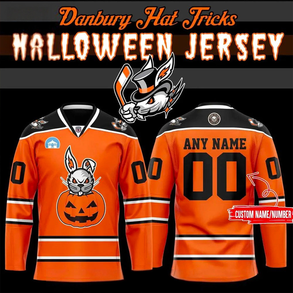 Personalized Danbury Hat Tricks Happy Halloween Jersey 2025 Gift Ideas For Boyfriend-1 Personalized Danbury Hat Tricks Happy Halloween Jersey 2025 Gift Ideas For Boyfriend-1