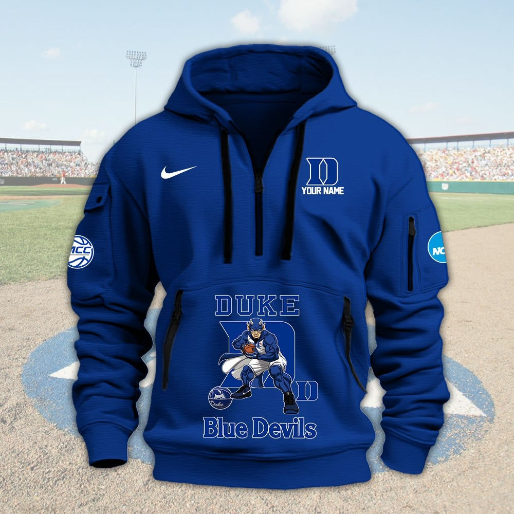 Personalized Duke Blue Devils ACC Championship Quarter Zip Sweatshirt Merch For Fans Gifts-1