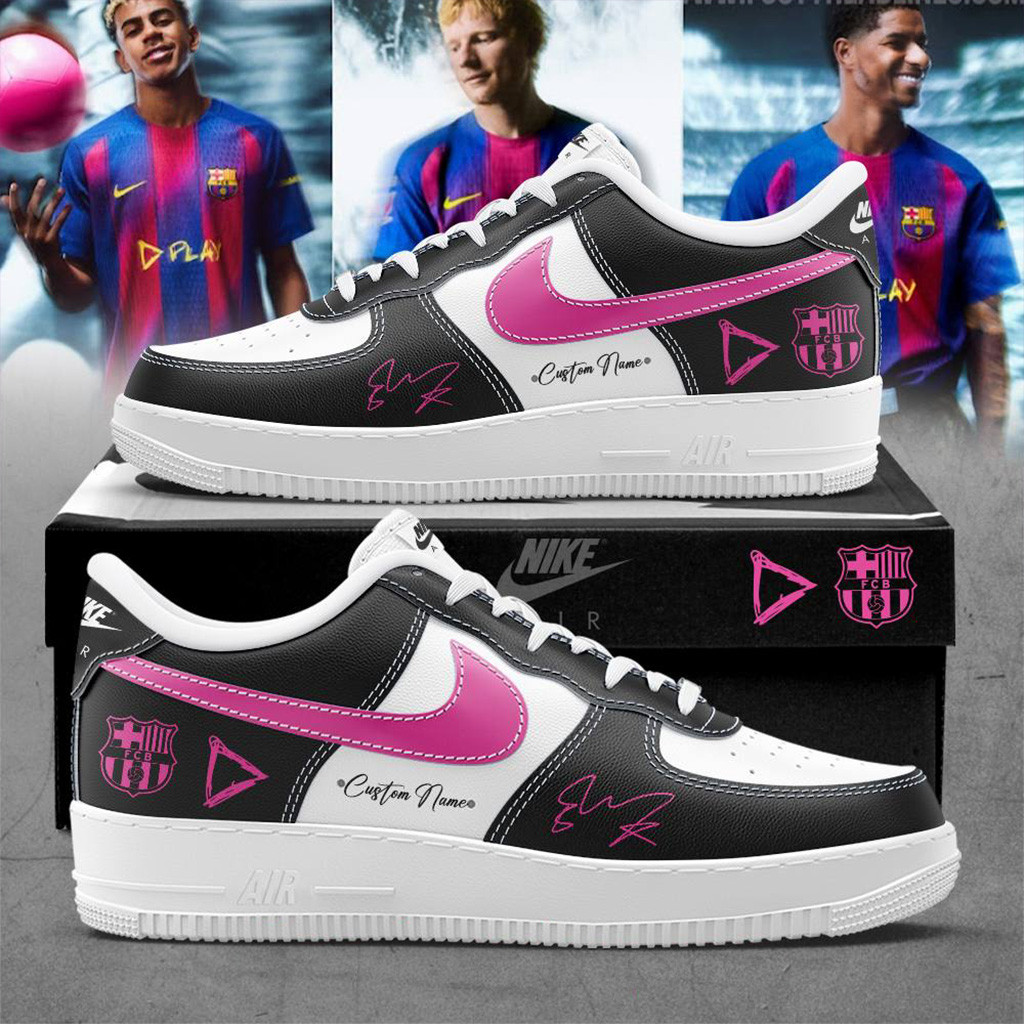 Personalized FC Barcelona x Ed Sheeran Play is Now Special Air Force 1 Sneaker Fan Merch Gifts-1