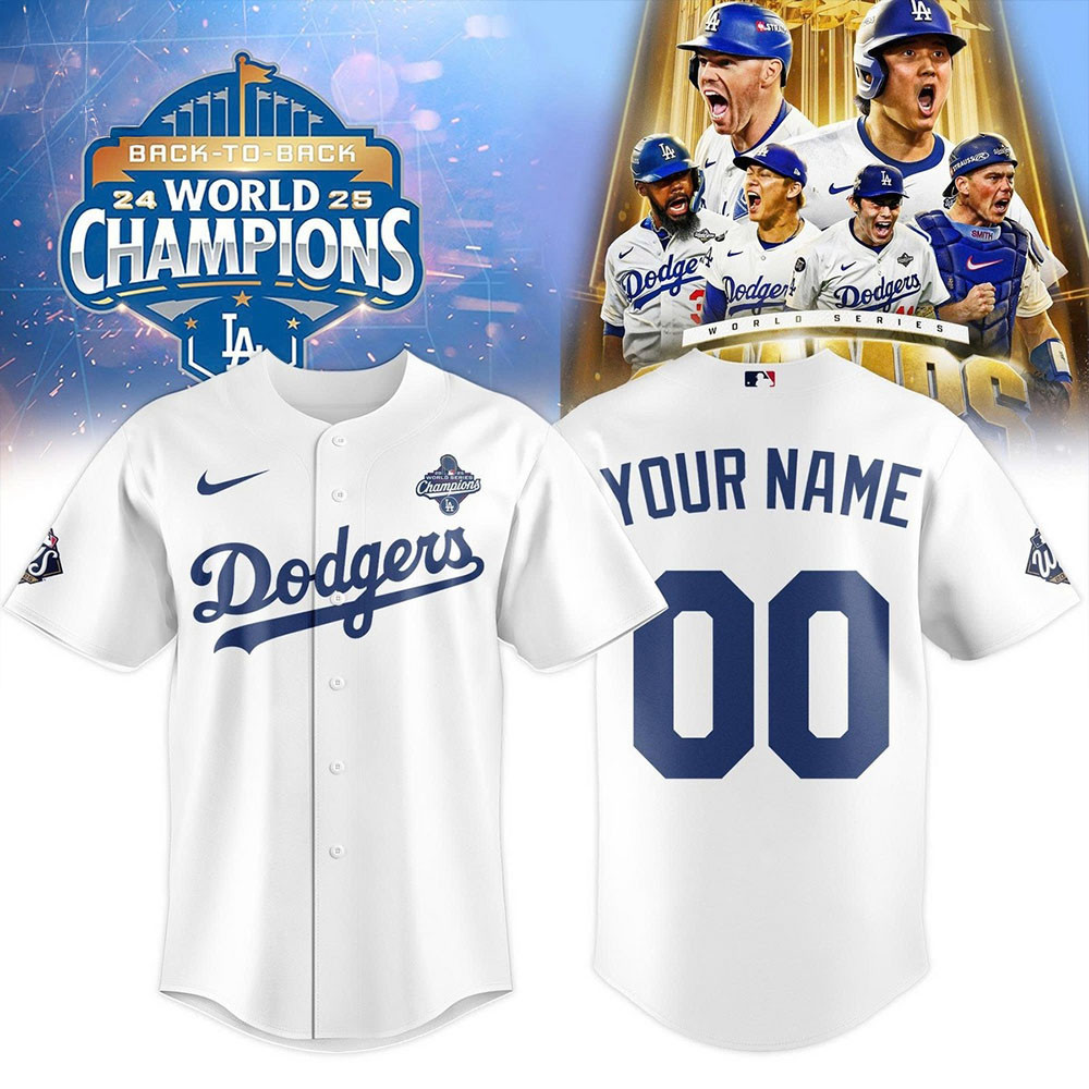 Personalized LA Dodgers Baseball Jersey 2025 World Series Clothing LA Dodgers Merch Fans Gifts-1