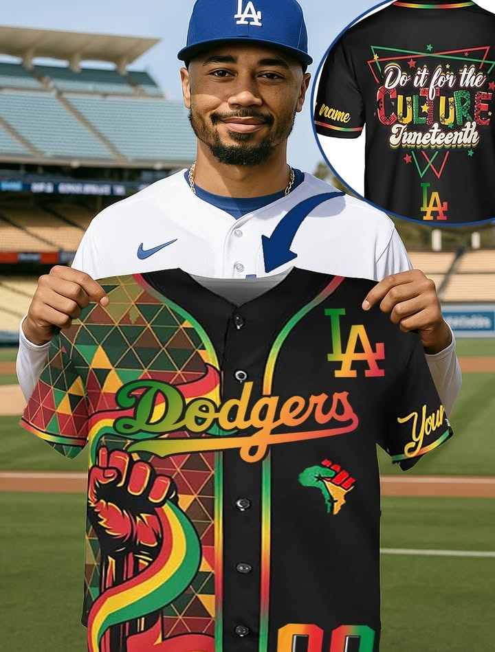 Personalized Los Angeles Dodgers x Juneteenth Jersey Do It For The Future Dodgers Merch-1