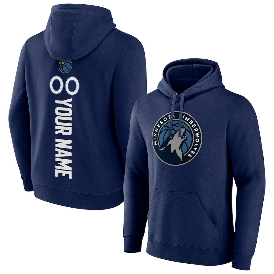 Personalized Minnesota Timberwolves Playmaker Custom Name Number Pullover Hoodie Fan Gifts-1