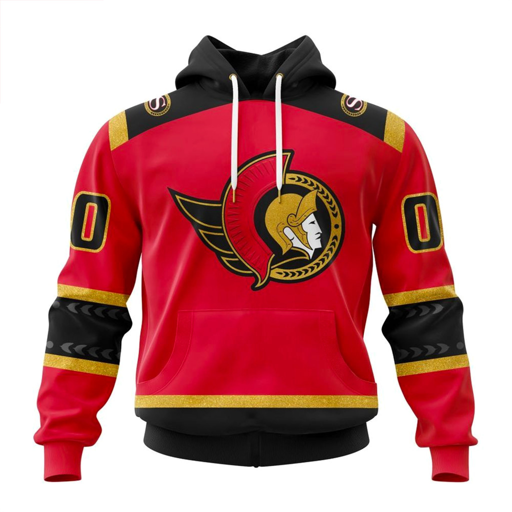 Personalized Ottawa Senators 2025 Alternate Design Hoodie Ottawa Senators Merch Fan Gifts