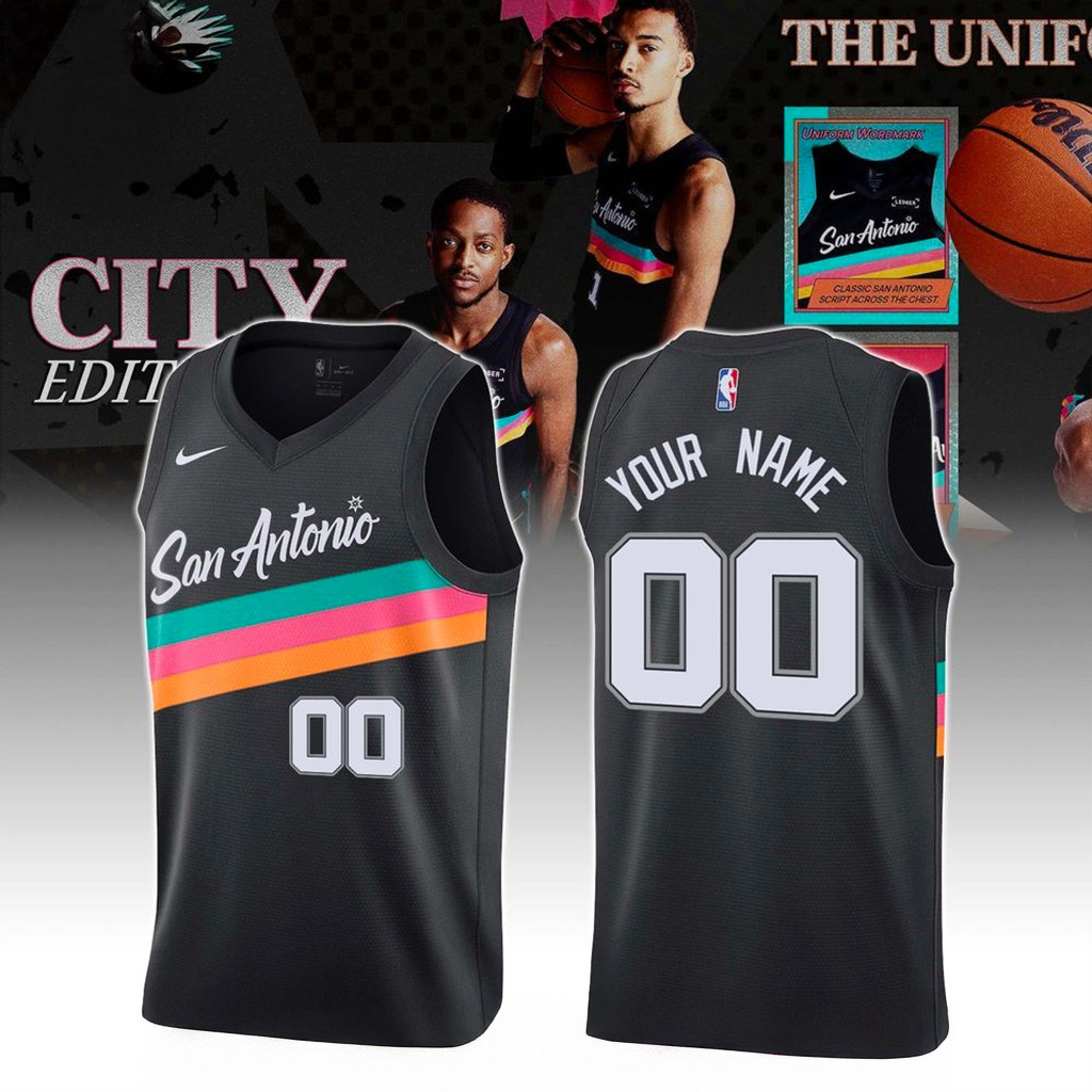 Personalized San Antonio Spurs 2025 Classic Colors City Jersey Spurs Merch Husband Gifts-1