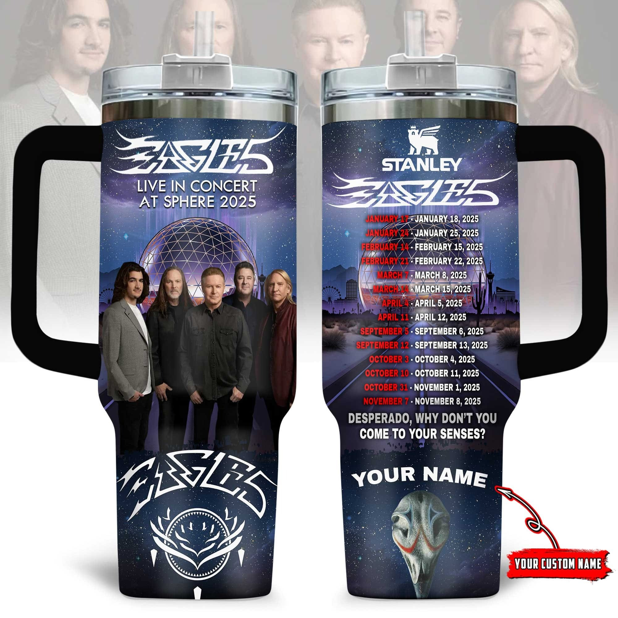 Personalized The Eagles Live In Concert At Sphere 2025 Tumbler Tour Merch Rock Fans Gifts-1