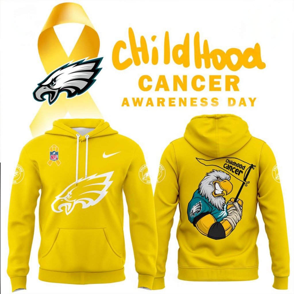 Philadelphia Eagles Childhood Cancer Awareness Day 2025 Hoodie Eagles Merch Gifts For Son-1
