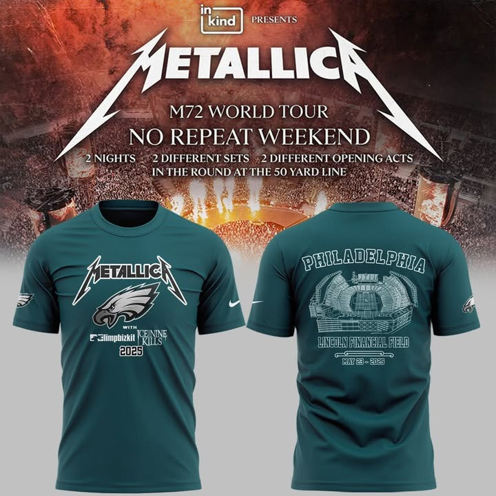 Philadelphia Eagles Metallica M72 World Tour 2025 Shirt Lincoln Financial Field Cool Gifts-1