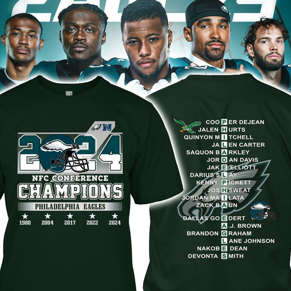 Philadelphia Eagles NFC Champions Shirt Clothing Gifts For Philadelphia Eagles Fans-1