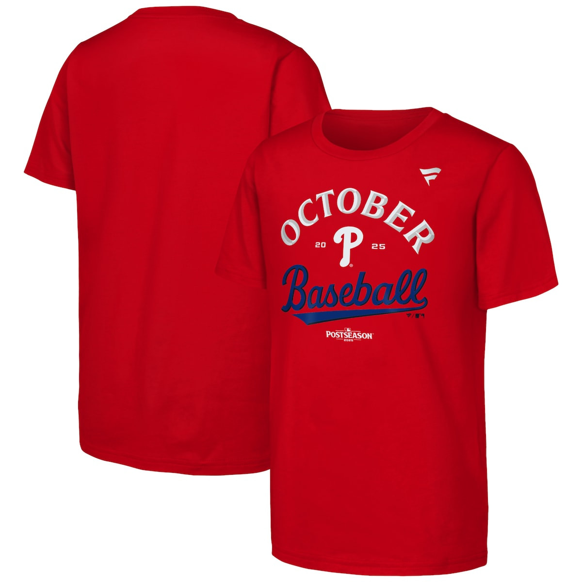Philadelphia Phillies 2025 MLB Postseason Locker Room T-Shirt Fan Merch Gift For Young Men-1
