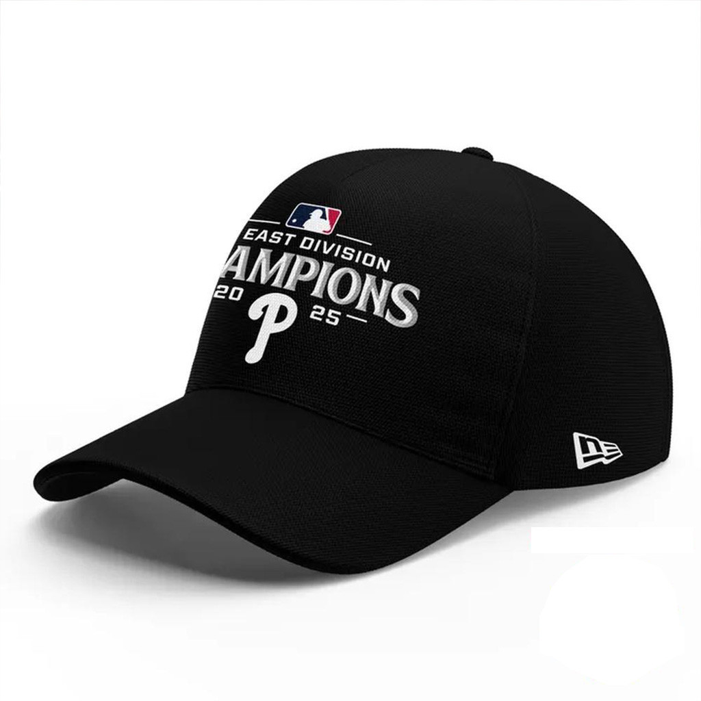 Philadelphia Phillies 2025 NL East Division Champions Black Hat Philadelphia Phillies Merch-1
