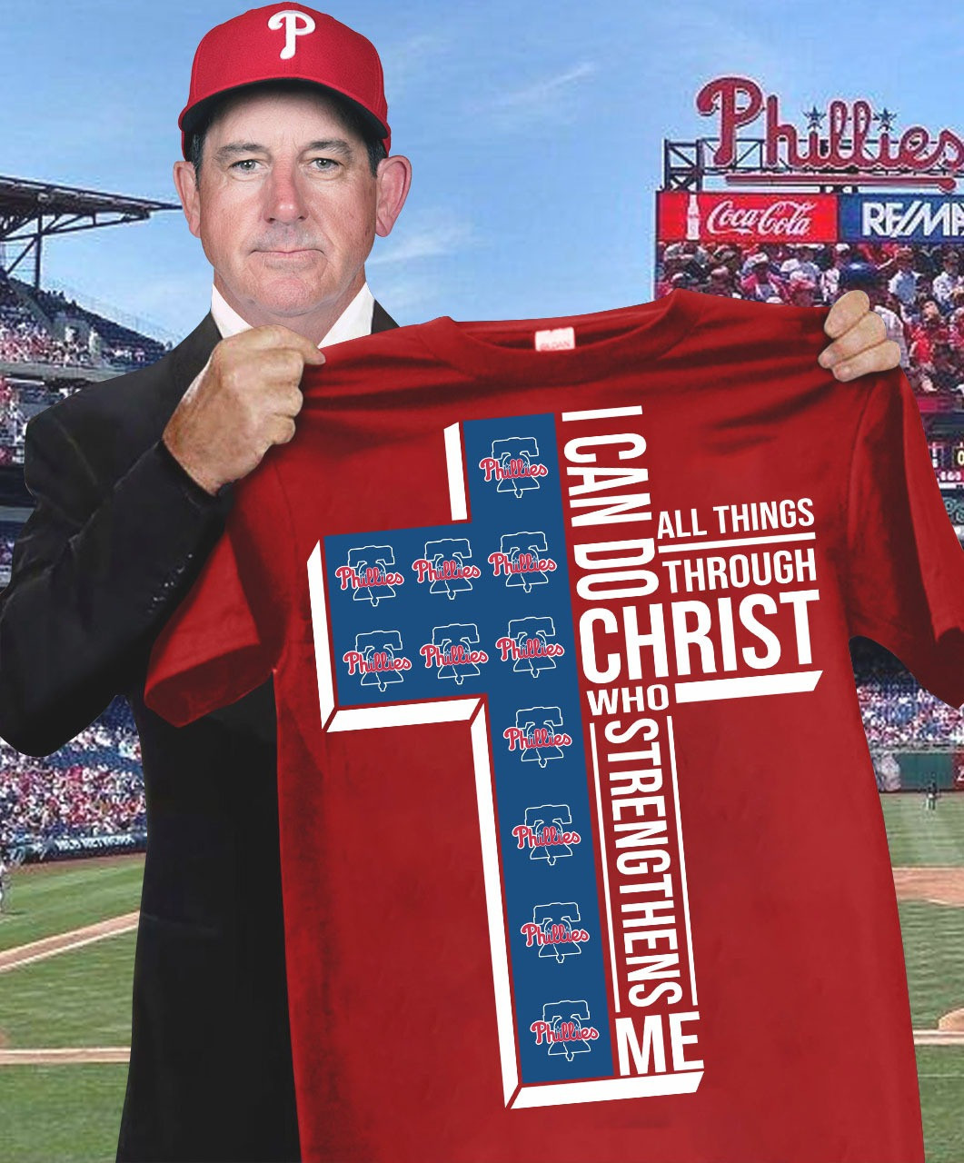 Philadelphia Phillies Faith T-Shirt I Can Do All Things Through Christ Who Strengthens Me-1