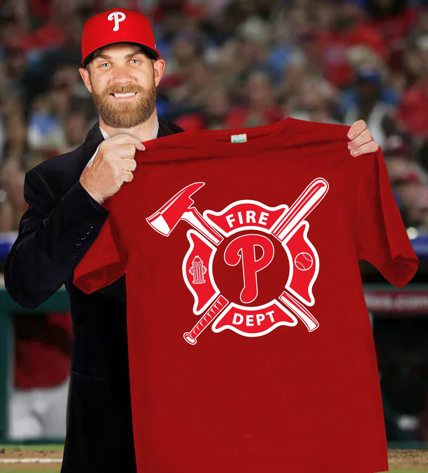 Philadelphia Phillies Firefighters Fire Dept T-Shirt Honor Fireman Phillies Fan Gift Ideas-1 Philadelphia Phillies Firefighters Fire Dept T-Shirt Honor Fireman Phillies Fan Gift Ideas-1