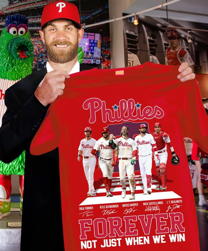 Philadelphia Phillies Forever T-Shirt Not Just When We Win Baseball Lover Fan Gift Items-1
