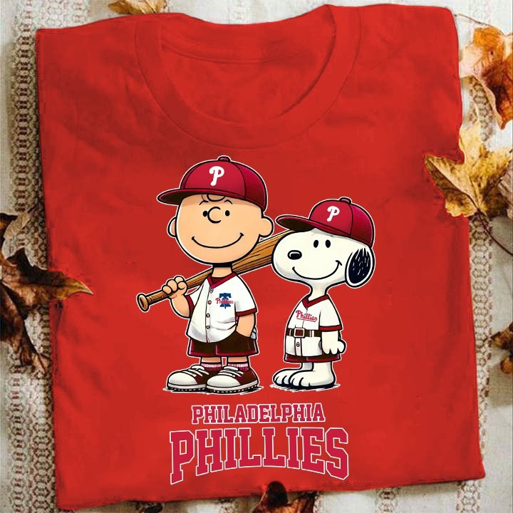 Philadelphia Phillies Peanuts Charlie Brown Snoopy Shirt Fan Phillies Gifts For Him Her-1