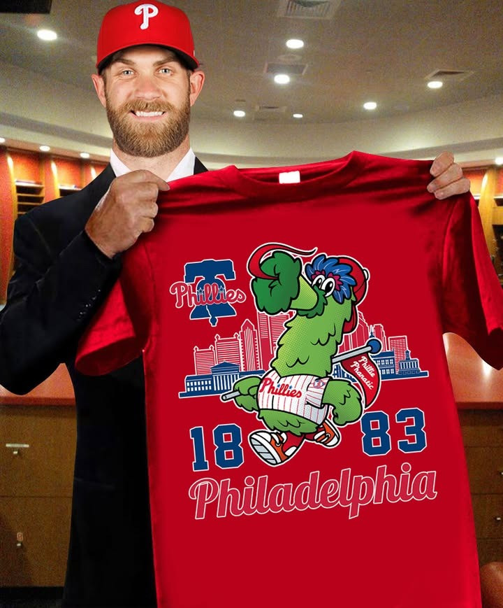 Philadelphia Phillies Philly Phanatic 1883 T-Shirt Best Gifts For Baseball Lovers Fans-1