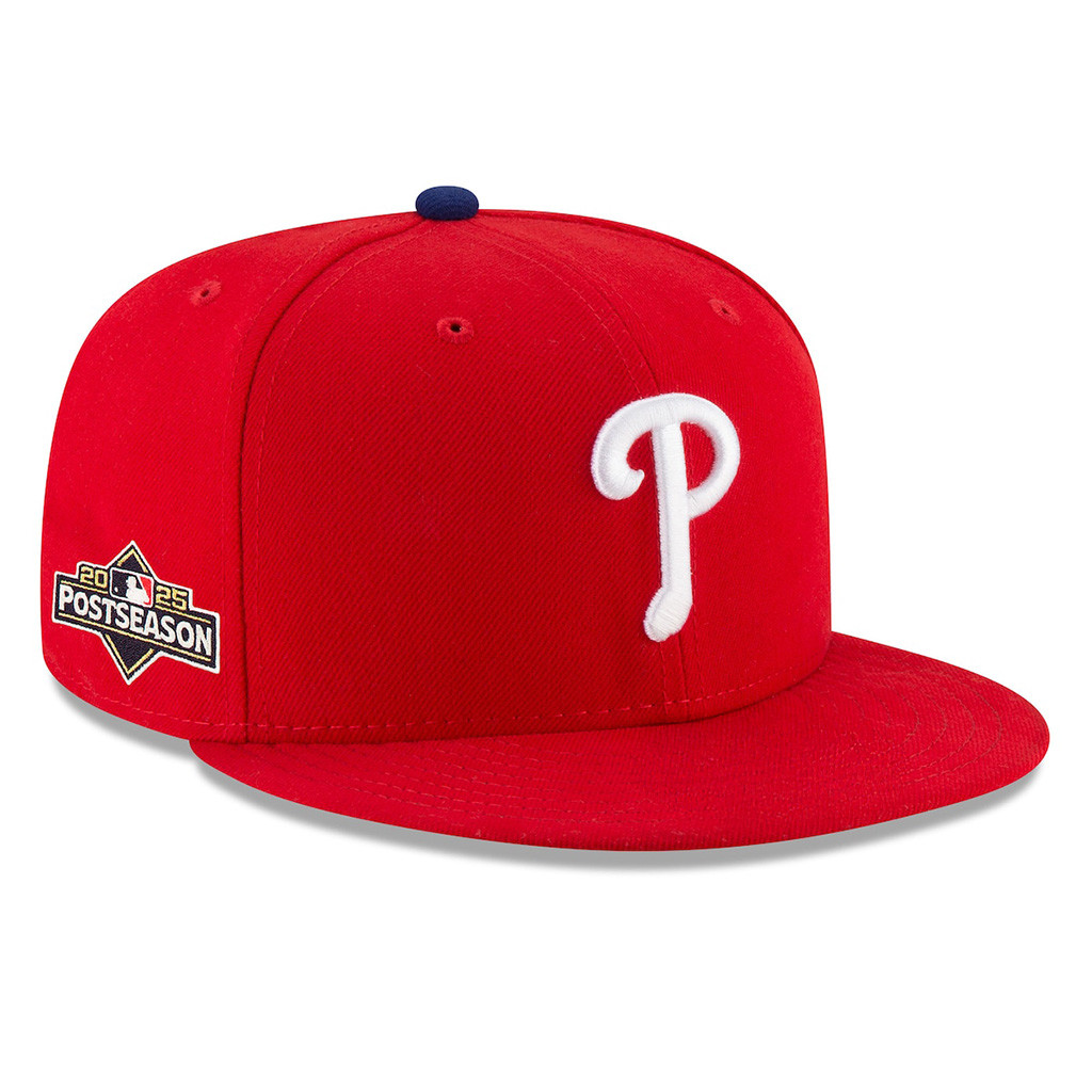 Philadelphia Phillies Red 2025 MLB Postseason 59fifty Snapback Hat Embroidered MLB Merch-1