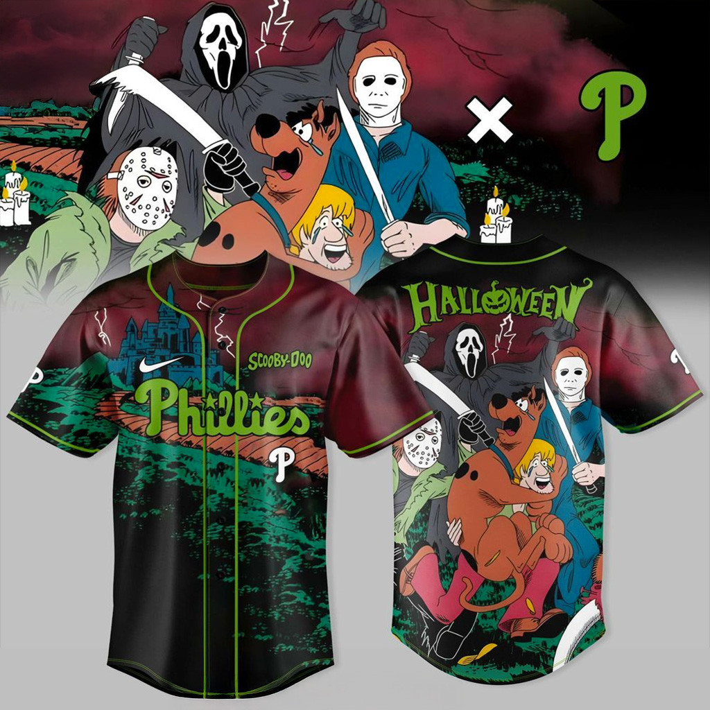Philadelphia Phillies x 2025 Happy Halloween Scooby Doo Jersey Philadelphia Phillies Merch-1