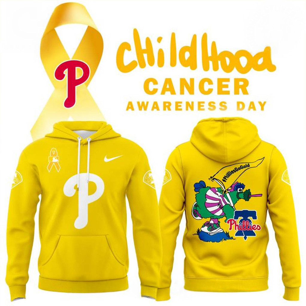 Philadelphia Phillies x Childhood Cancer Awareness Day 2025 Special Hoodie Phillies Merch-1