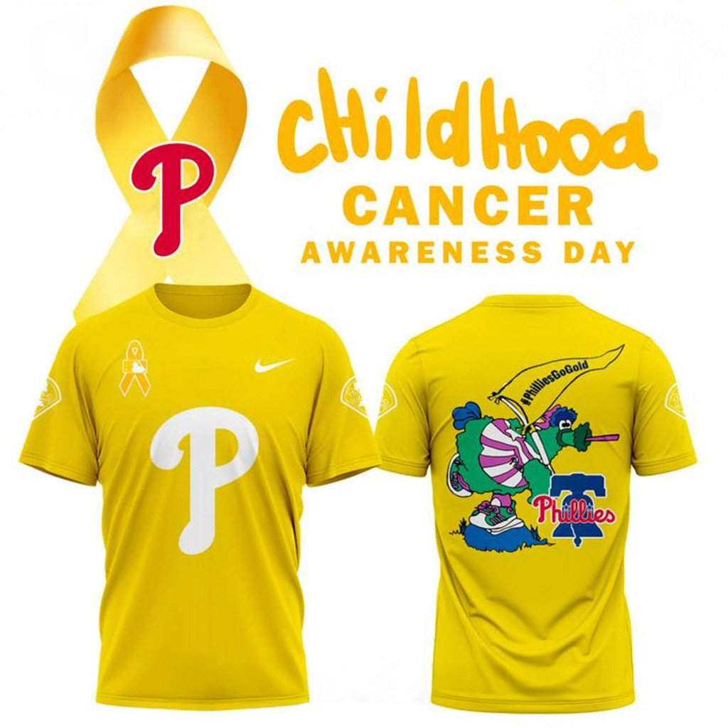 Philadelphia Phillies x Childhood Cancer Awareness Day 2025 Special T-Shirt Phillies Merch-1