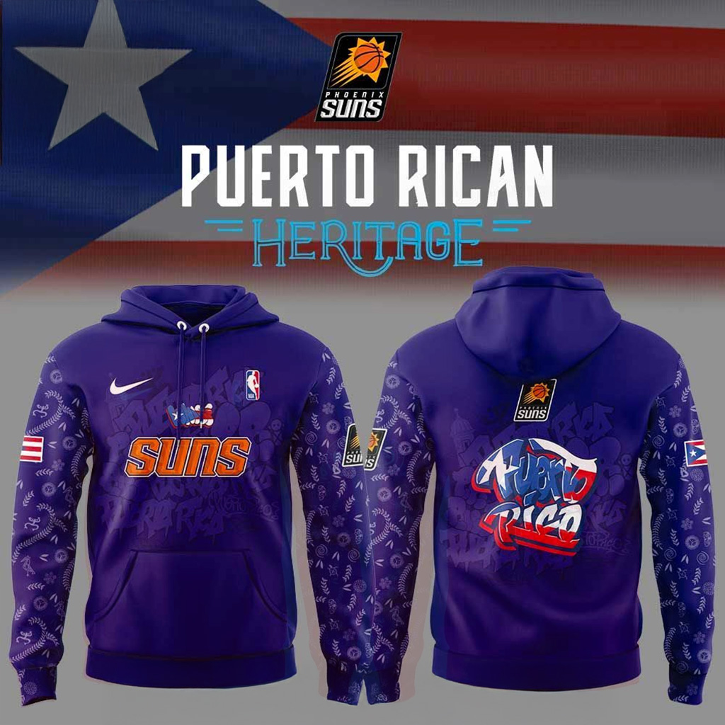 Phoenix Suns Puerto Rican Heritage 2025 Hoodie Phoenix Suns Merch Gifts For Basketball Fan-1