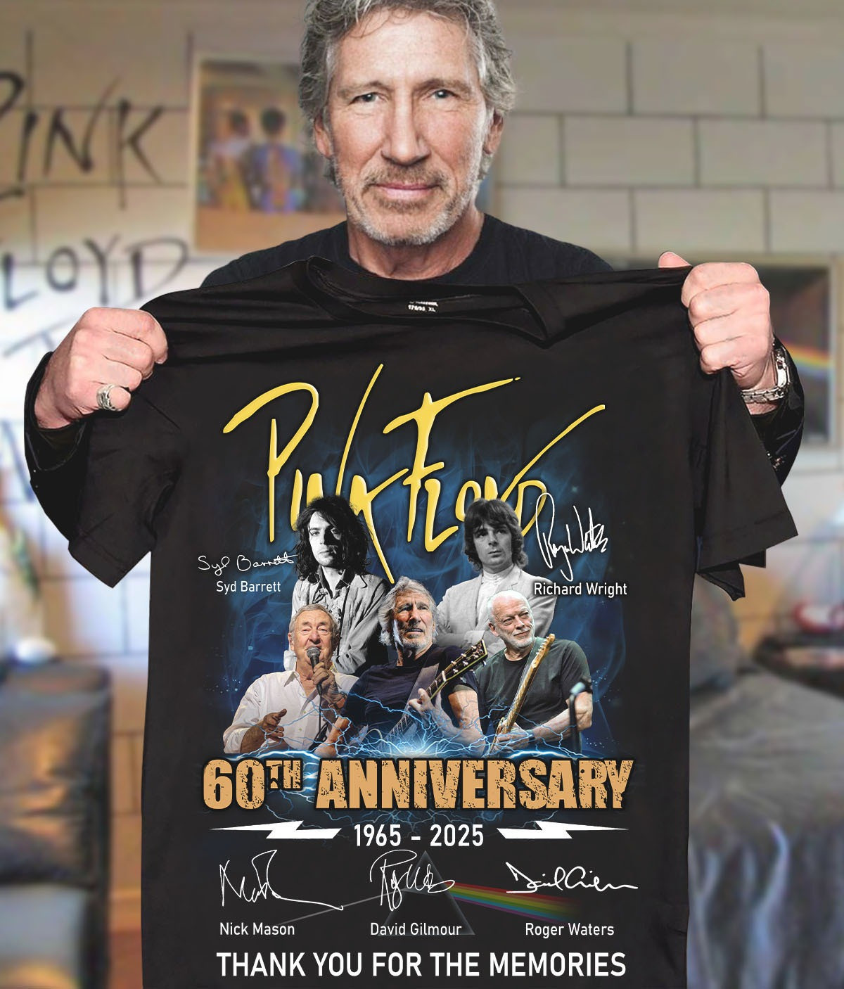 Pink Floyd 2025 60Th Anniversary Shirt Signature Thank You For The Memories Gifts For Fans-1
