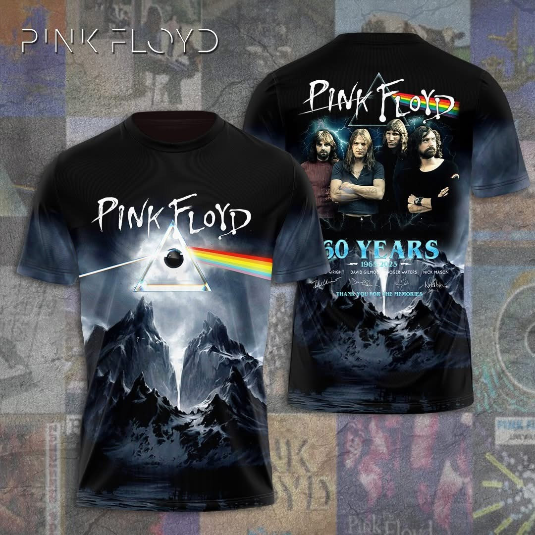 Pink Floyd 60 Years Of Legendary Madness Shirt 2025 Thank You For The Memories Fan Gifts-1
