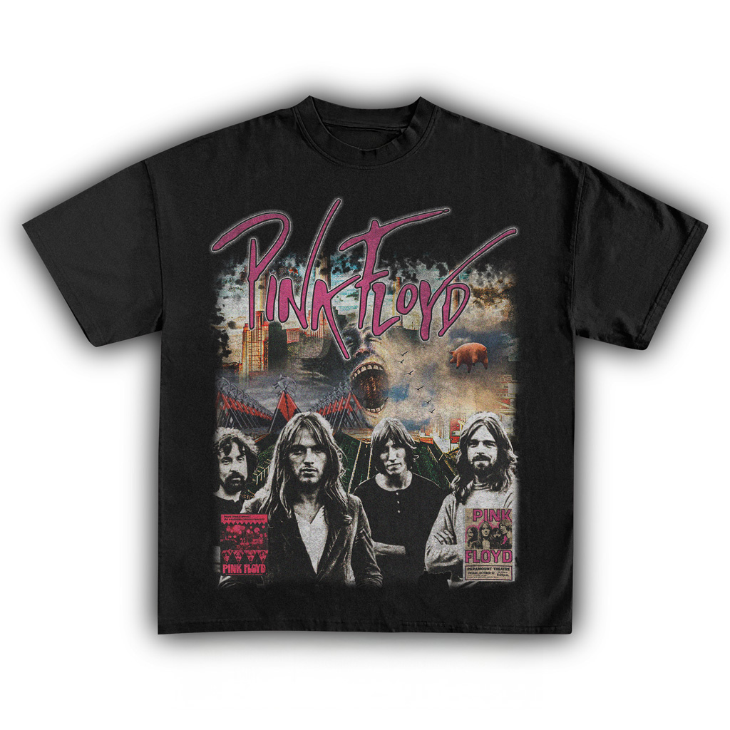Pink Floyd Black T-Shirt Pink Floyd Merch Music Lover Gifts For Him-1