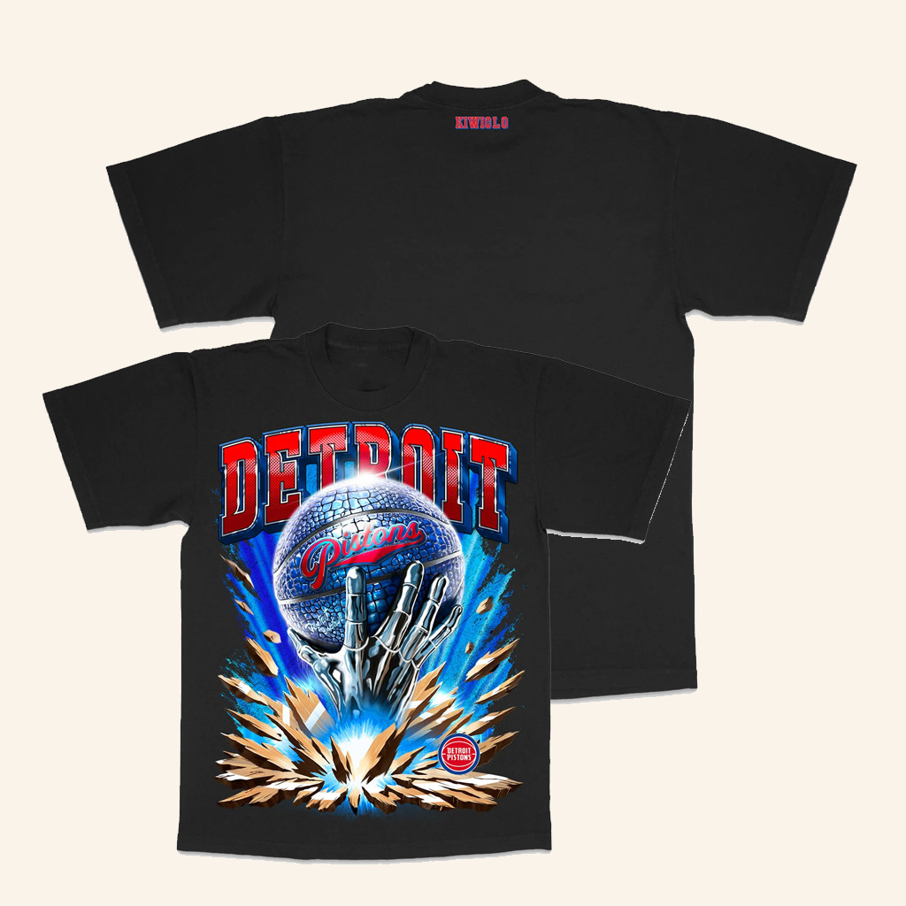 Pistons 313 Merch Detroit Pistons No Caller ID Kiwiclo Gator T-Shirt Gifts For Basketball Fan-1