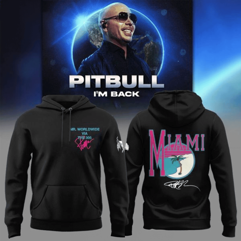 Pitbull Party After Dark Tour 2025 Miami Hoodie Pitbull Lovers Clothing Holiday Apparel-1