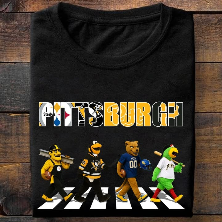 Pittsburgh City Sport Teams Mascots T-Shirt Unique Gifts For Sport Teams Lovers Fans-1