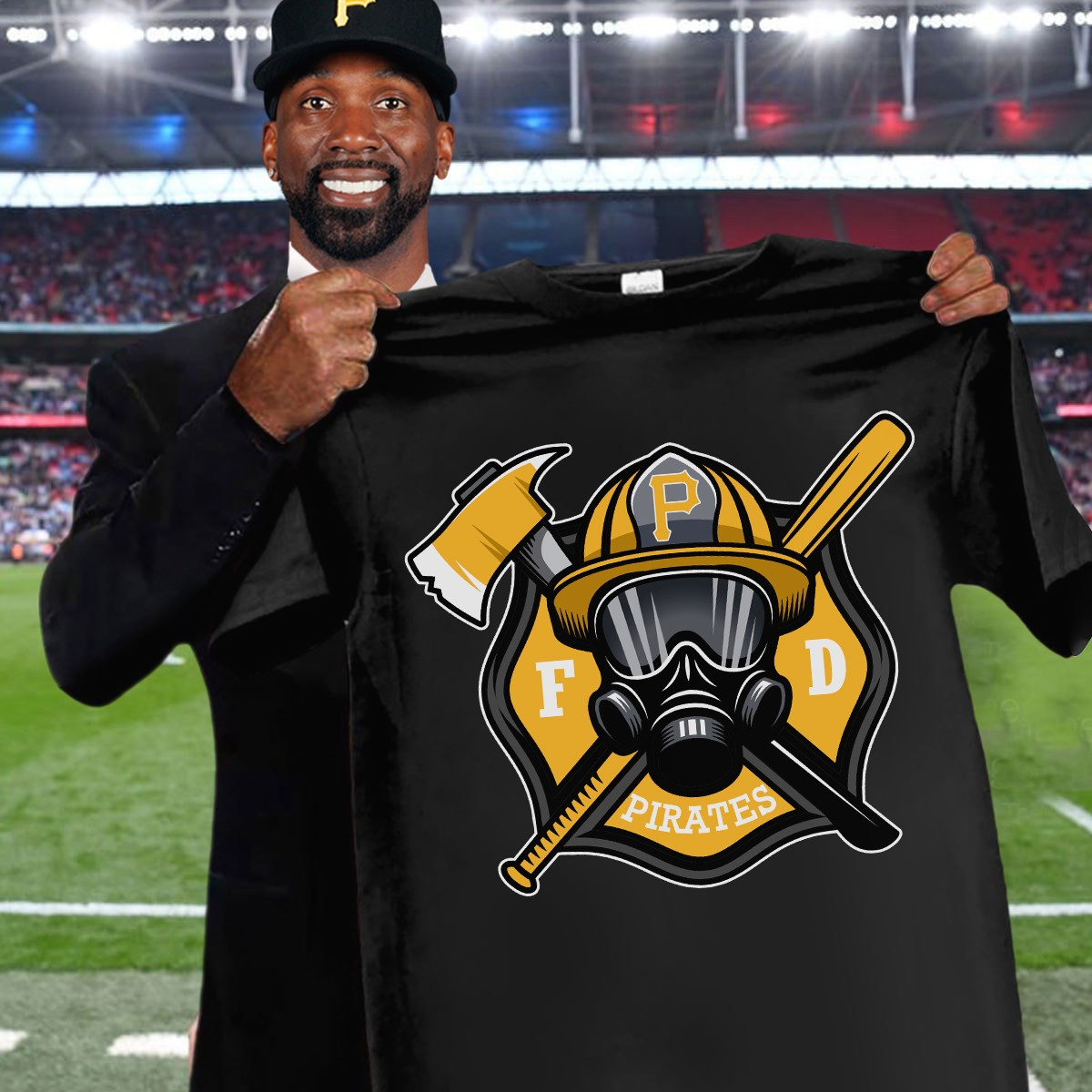 Pittsburgh Pirates Firefighters Fire Dept Shirt Honor Fireman Gifts For Baseball Lovers Fans-1