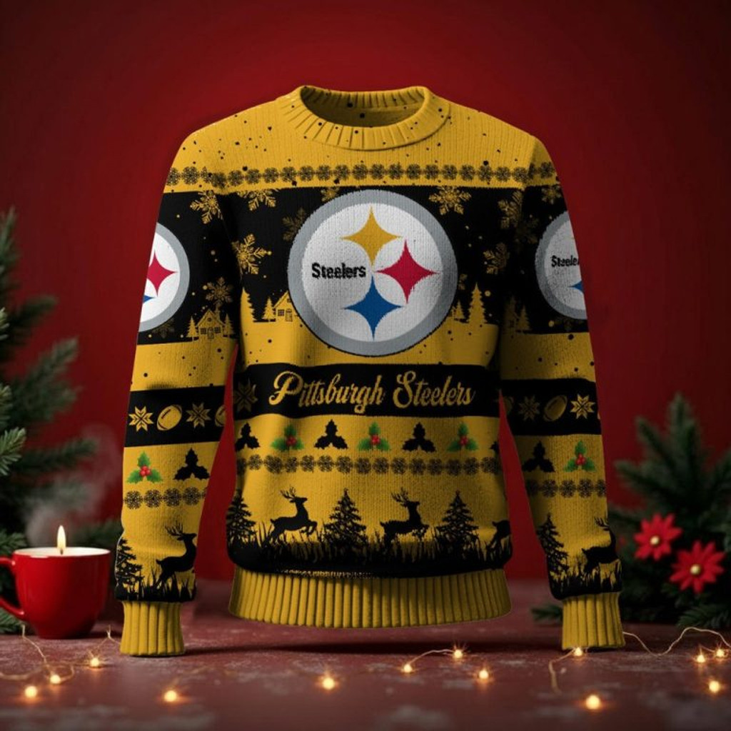 Pittsburgh Steelers Ugly Christmas Sweater 2025 NFL Pittsburgh Steelers Merch Gifts For Him-1