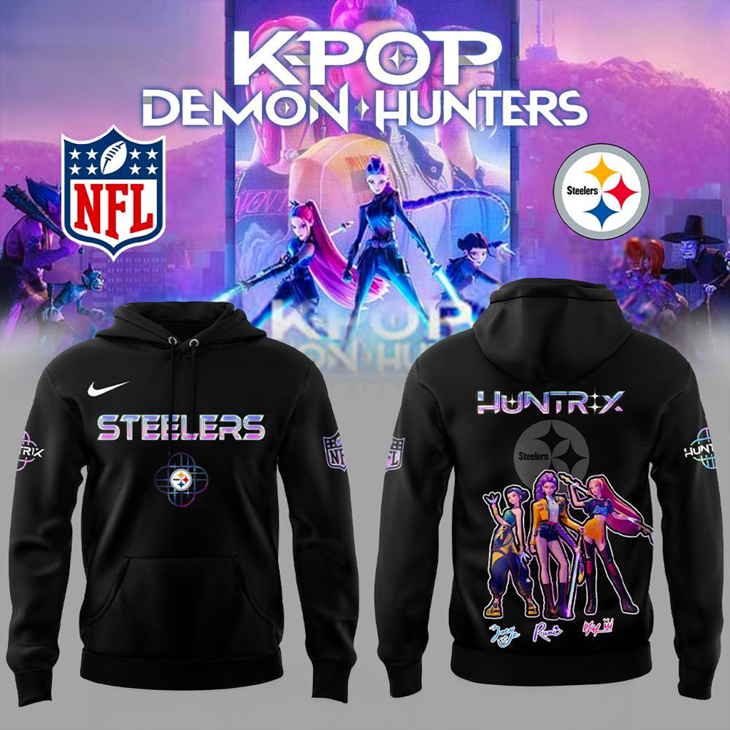 Pittsburgh Steelers x KPop Demon Hunters Hoodie Pittsburgh Steelers Merch Gift For Her-1 Pittsburgh Steelers x KPop Demon Hunters Hoodie Pittsburgh Steelers Merch Gift For Her-1